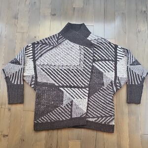 Prana Women's Sweater Cardigan, Wool Blend, Gray Charcoal, Size M/L